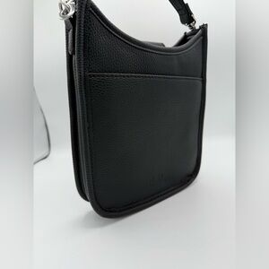 Rae Dunn Black faux Leather Crossbody Bag